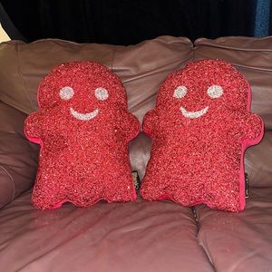 TikTok famous Pink Halloween Rhinestone Ghost Throw Pillows by Sparkles Home.
